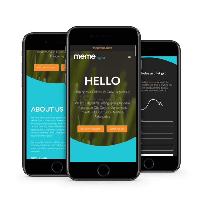 SEO website design iphone graphic